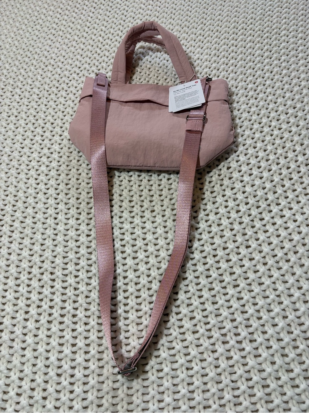 NWT lululemon on my level small tote in pink haze - Picture 9 of 13